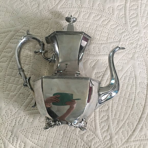 Antique Quadruple Silver Plated Tea Pot- Derby Silver Co - Picture 1 of 3